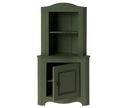 Maileg Miniature corner cabinet - Dark green