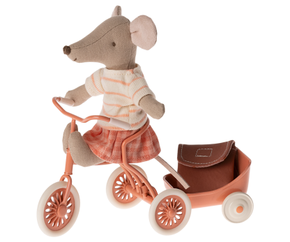 Maileg Tricycle mouse, Big sister - Coral