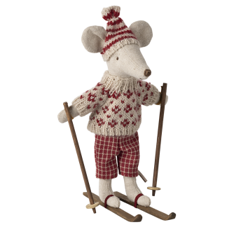 Maileg Winter mouse with ski set