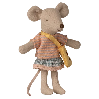 Maileg Little sister mouse with bag
