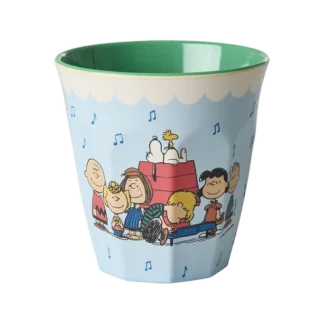Rice Medium Cup - Soft Blue - Snoopy Print